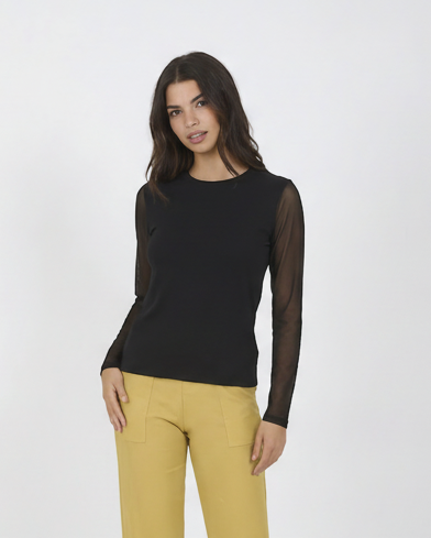 Camiseta mangas organza Lirio M.043