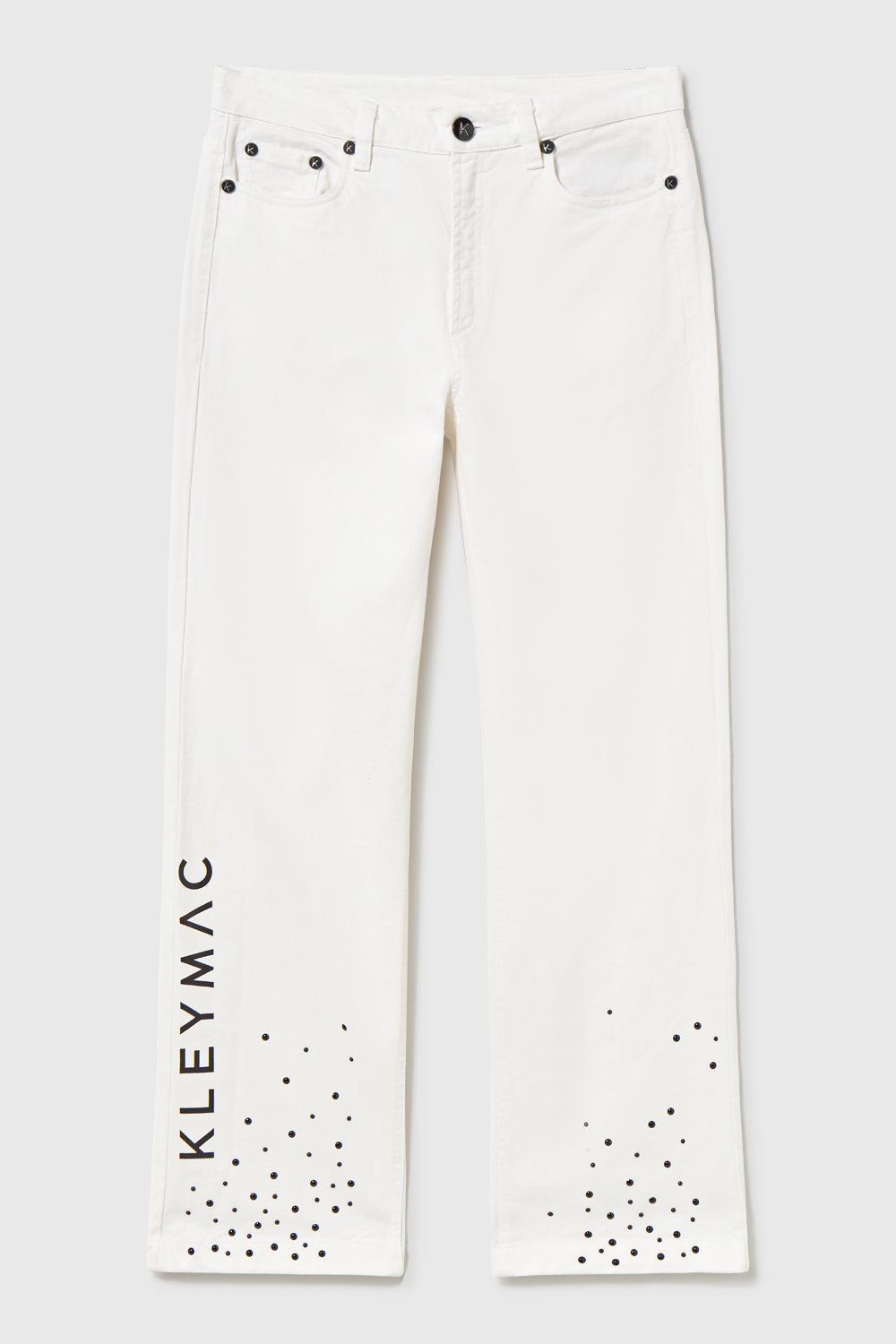 Pantalón Vaquero Blanco Detalles