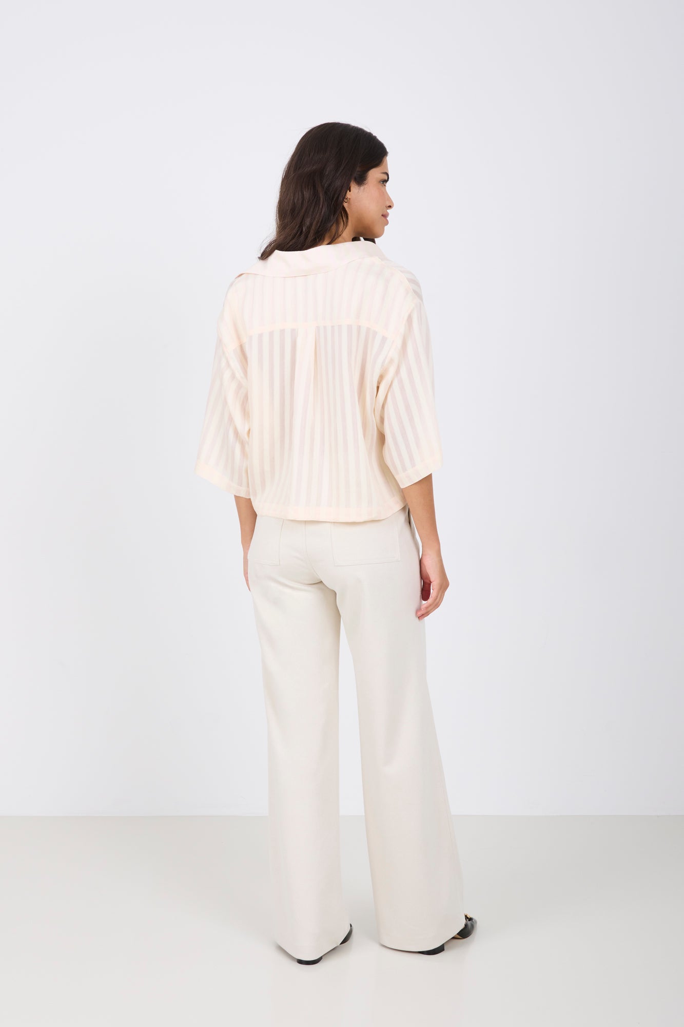 Pantalón Ancho Beige