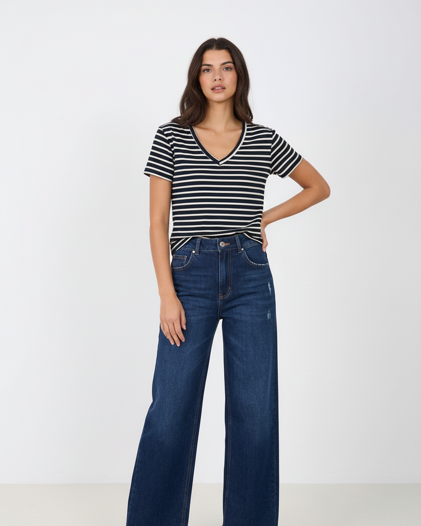 Camiseta cuello pico Rigatto M.300