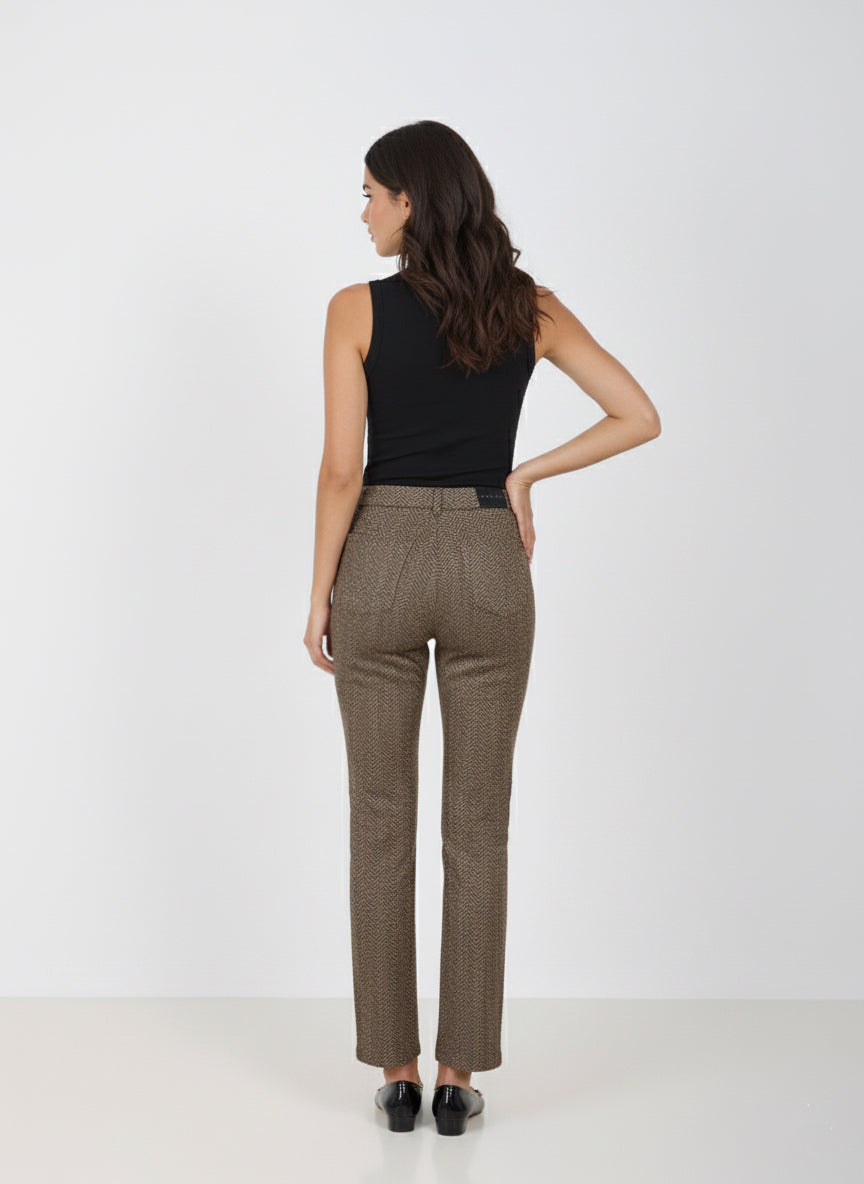 Pantalón estampado corte recto