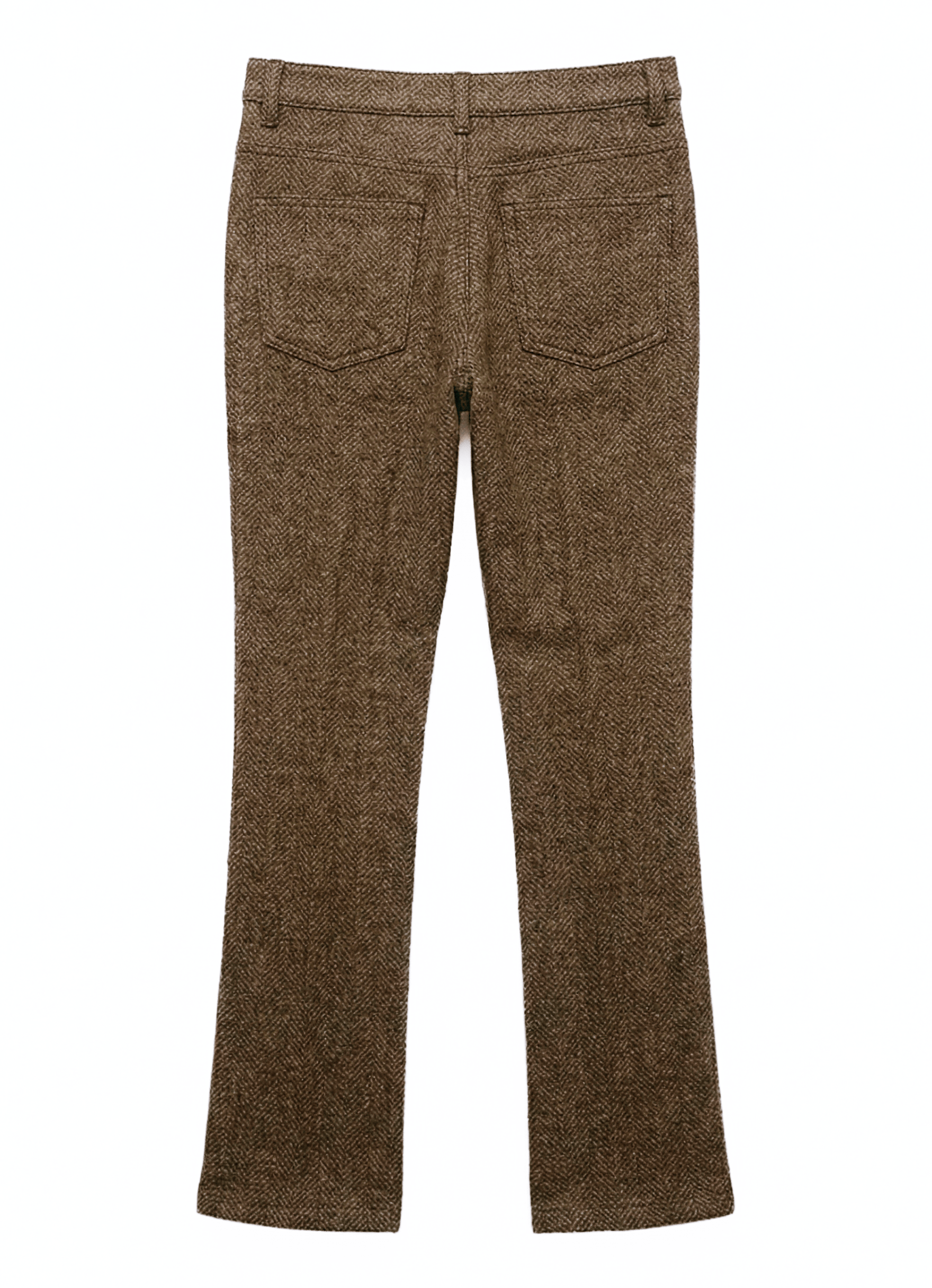 Pantalón straight leg tweed espiga