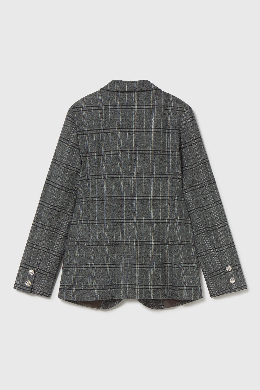 Americana Estampado Cuadros Gris y Negra