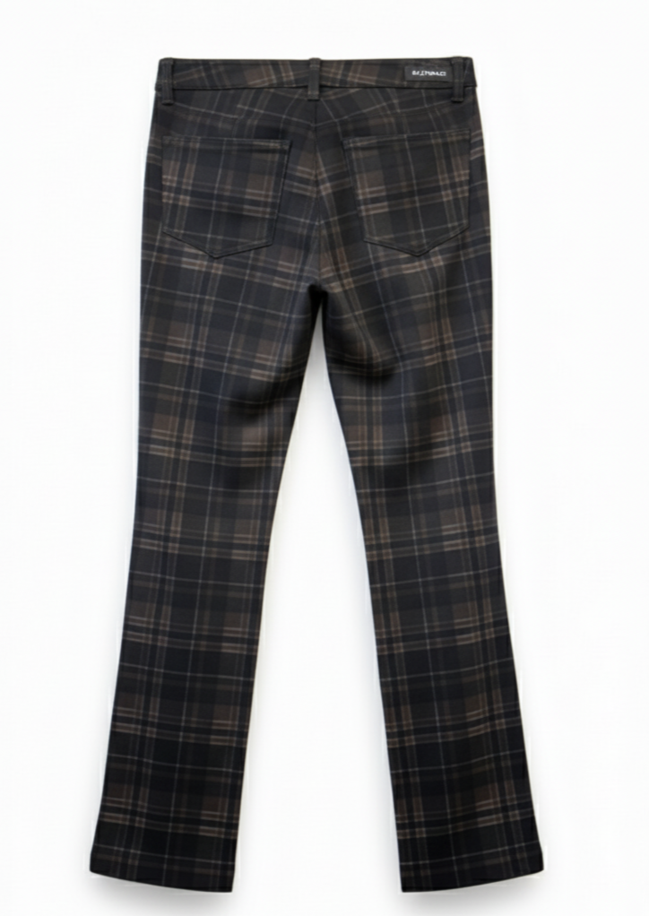 Pantalón recto cuadros