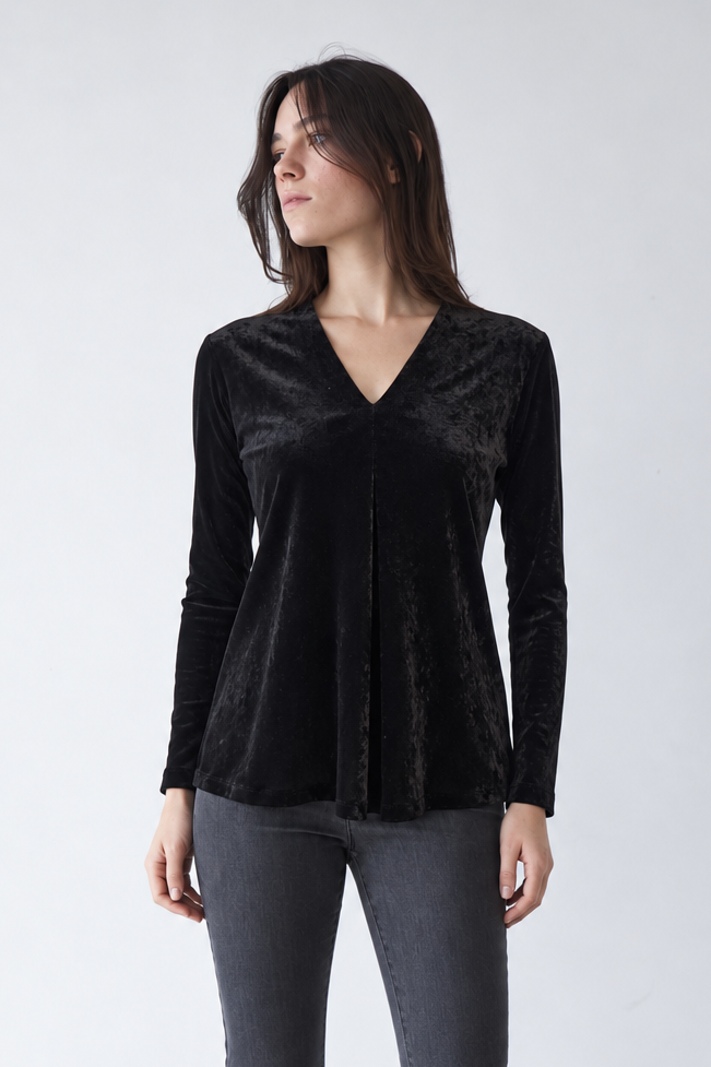 BLUSA NEGRA VELVET 310