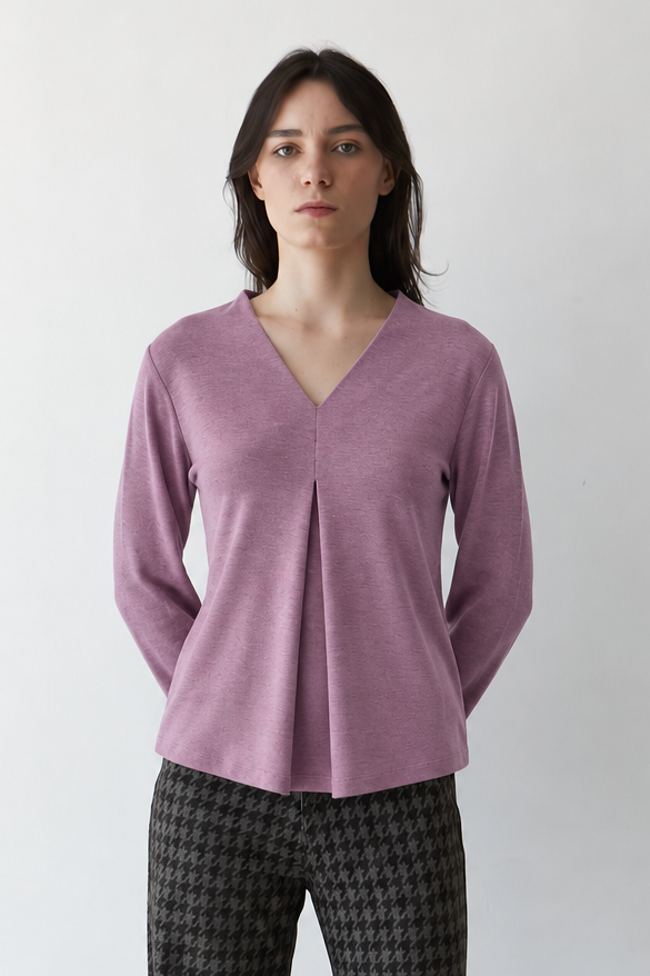 CAMISETA MANGA LARGA MALVA 310