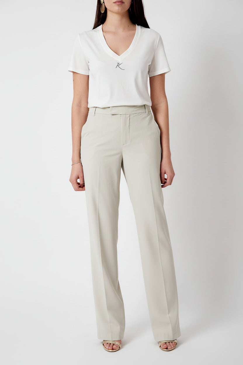 Pantalón recto de tejido técnico