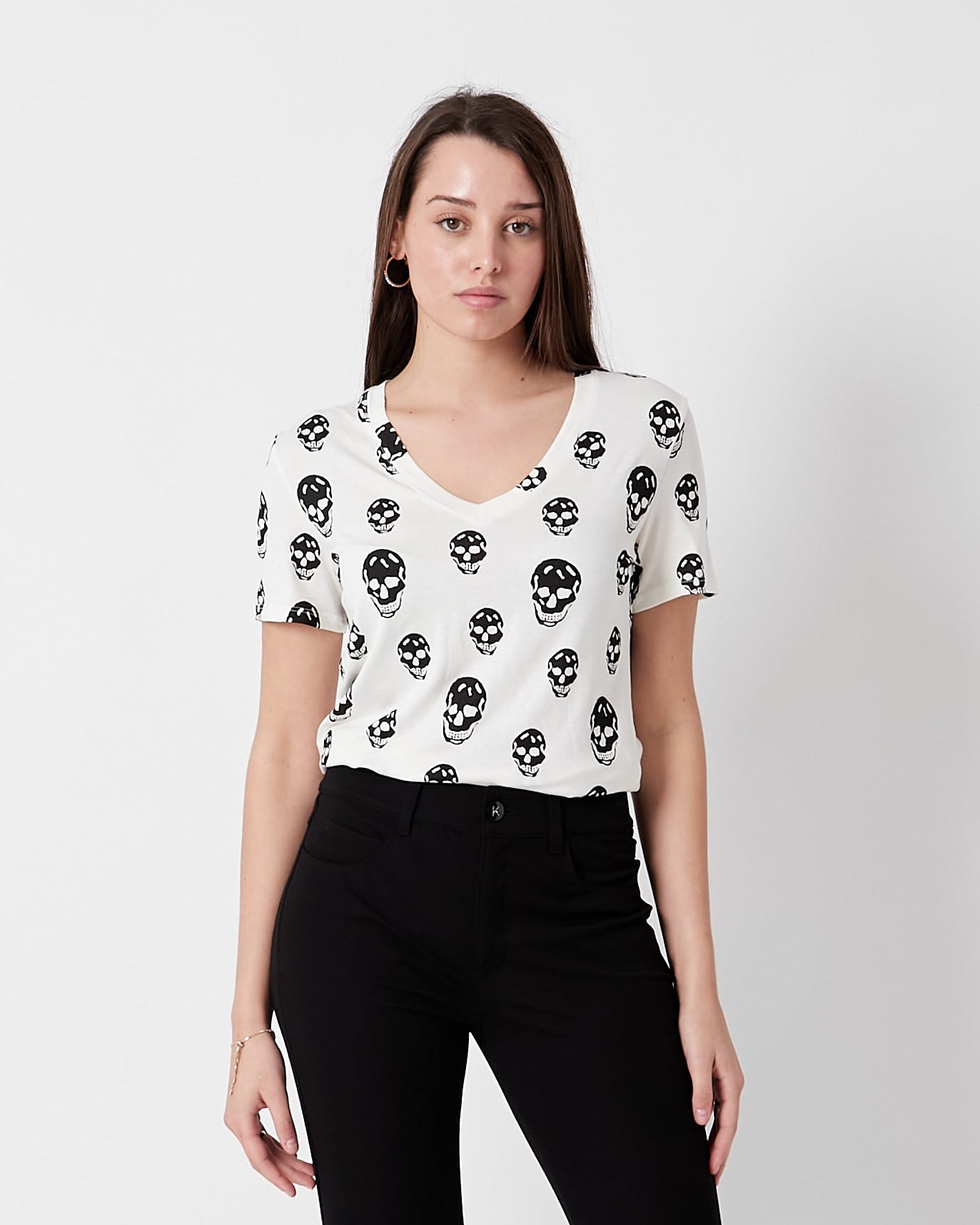 Camiseta cuello pico Skull M.300