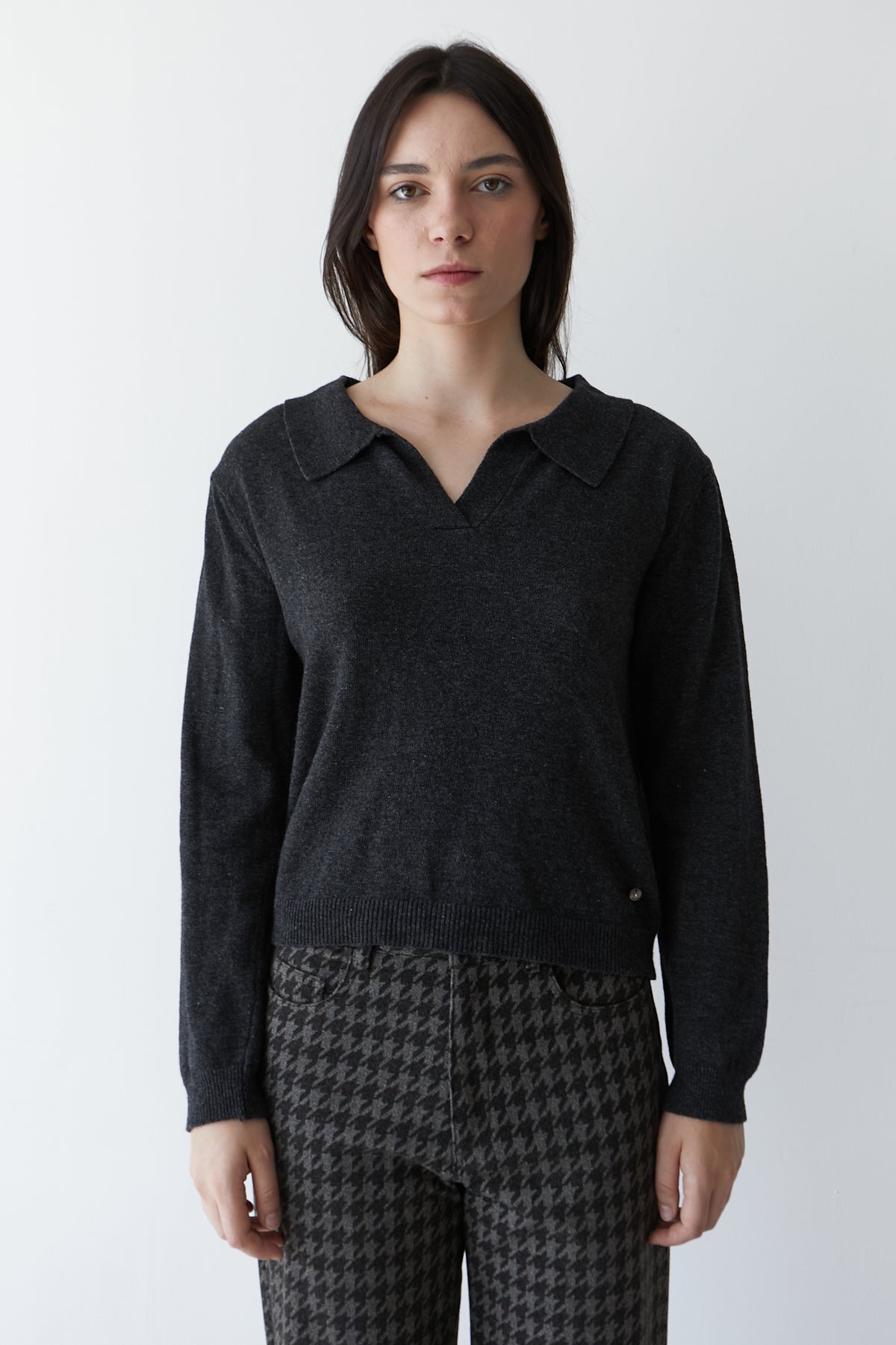 JERSEY ESTILO POLO GRIS CODE 001