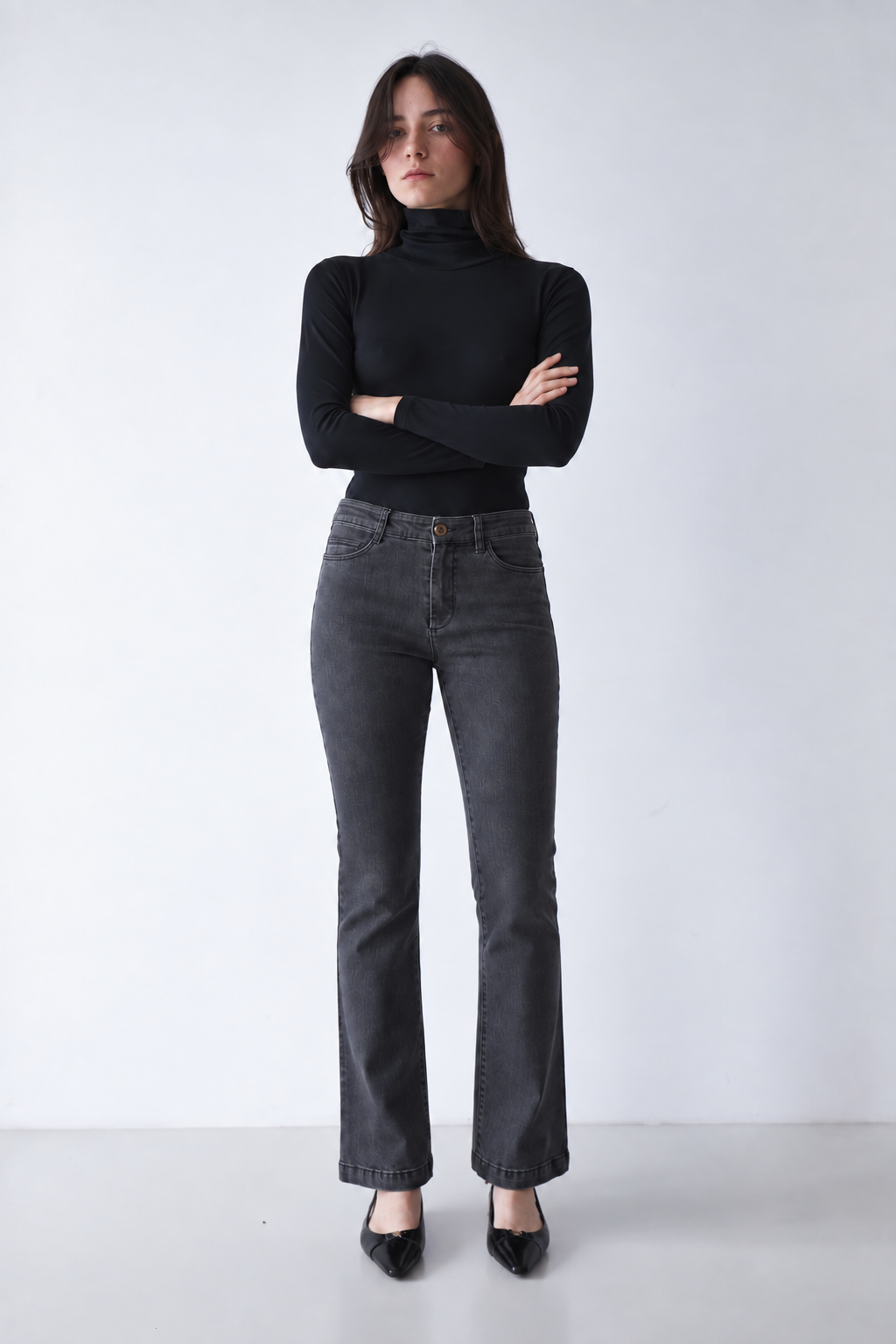 Jeans flare 845 TEX – Negro