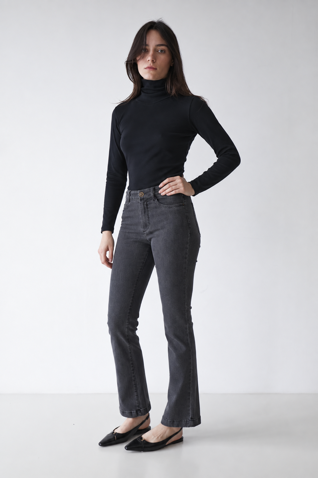 Jeans flare 845 TEX – Negro