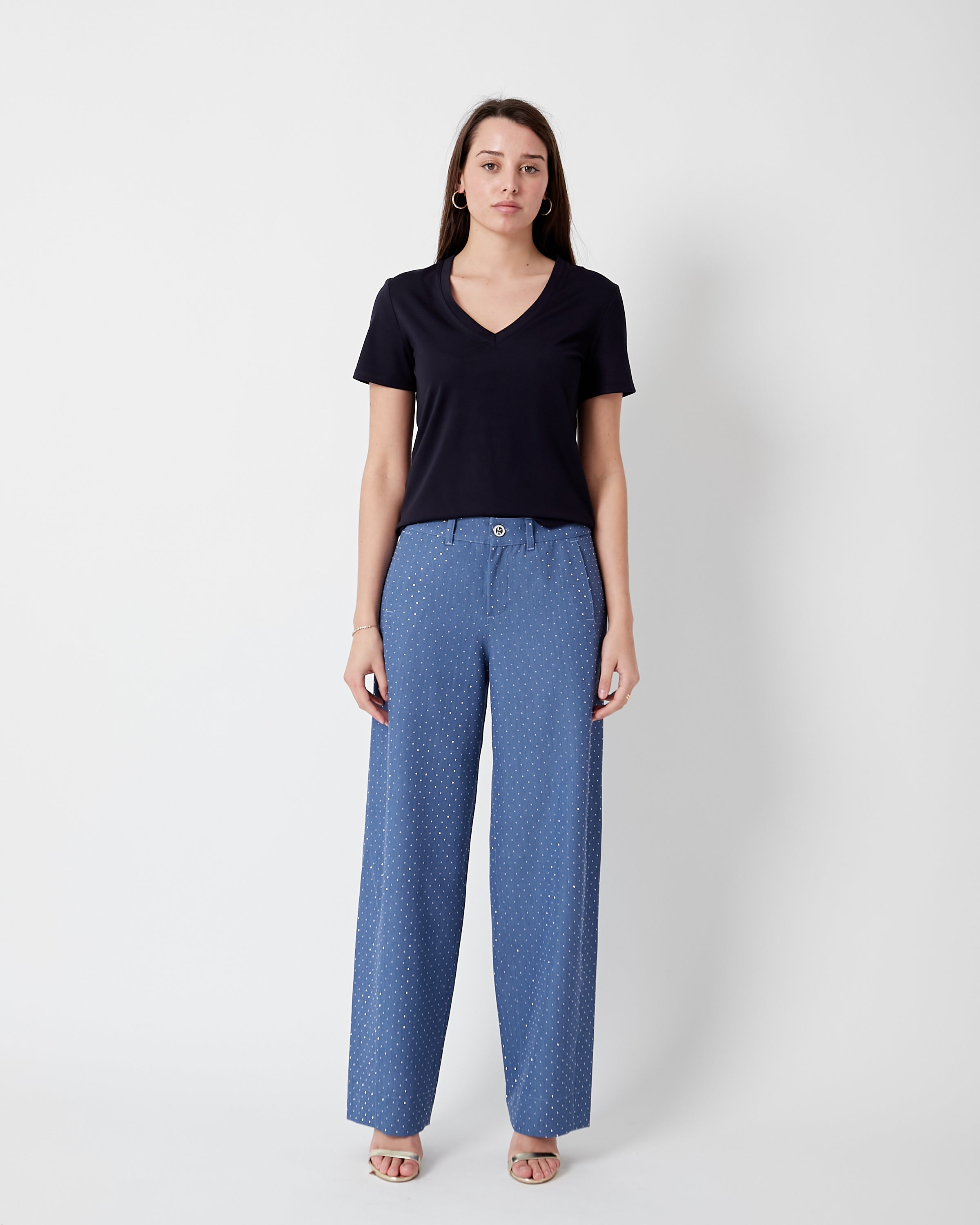 Denim barrel strass M.155 Amaya