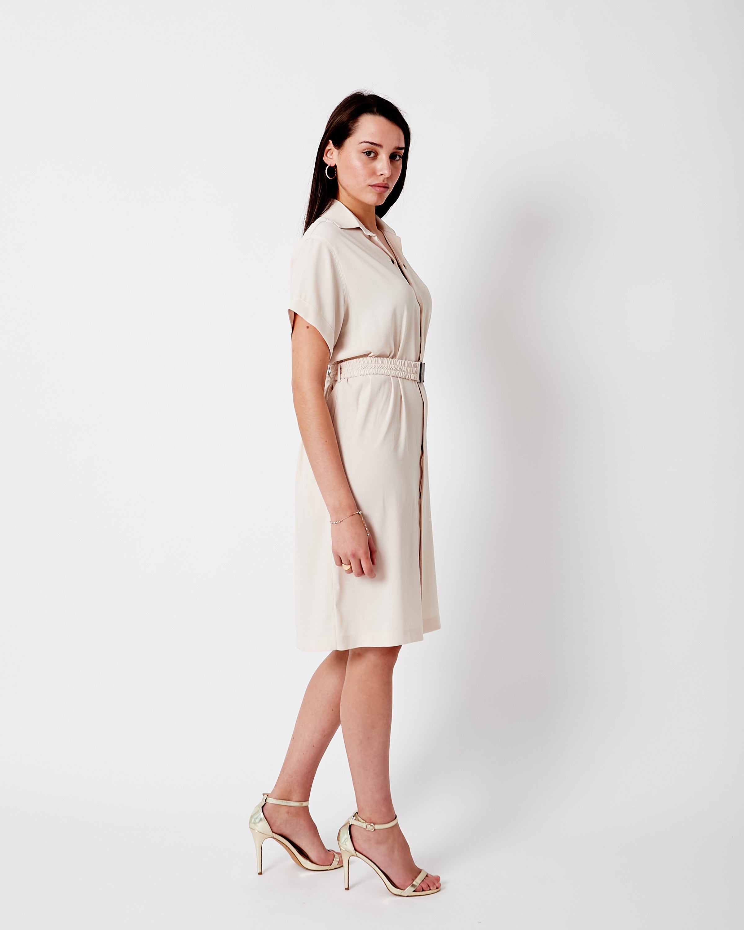 Vestido camisero fluido