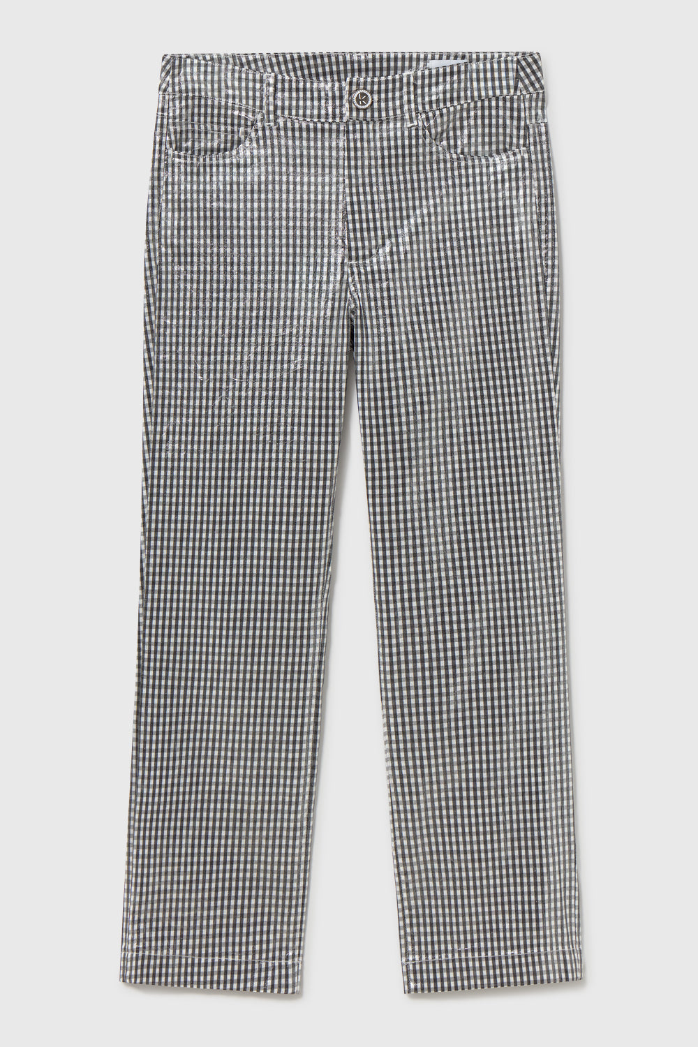 Black and white checked pants