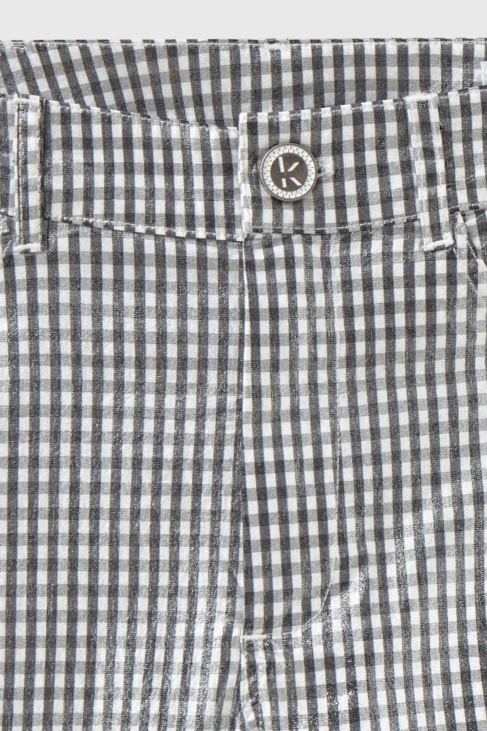 Black and white checked pants