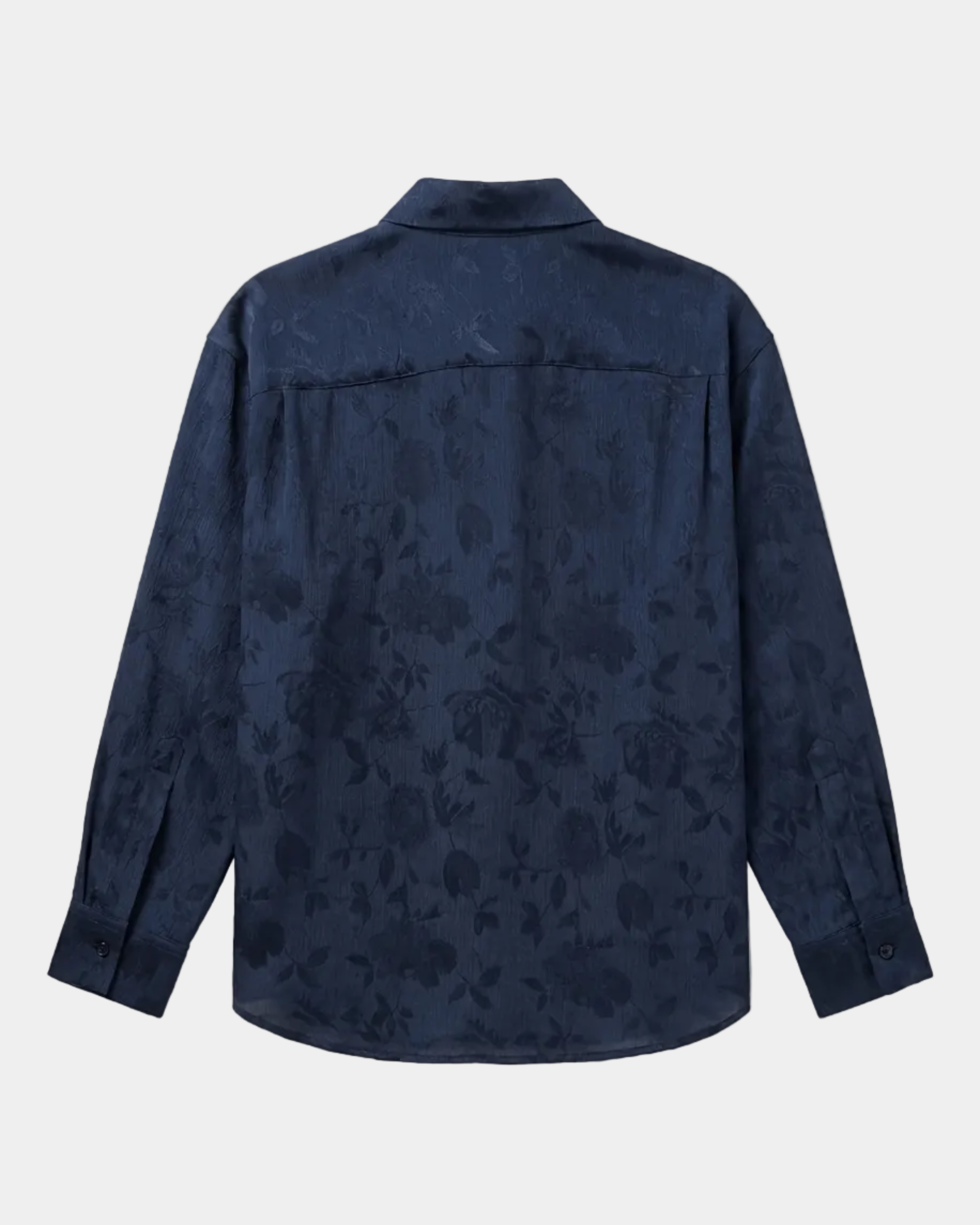 Camisa jacquard azul marino